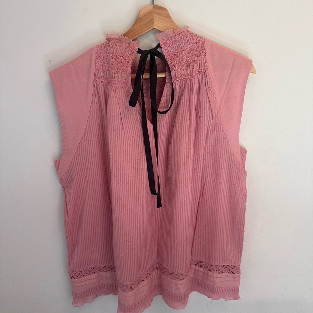 Anthropologie Pink Sleeveless Tunic - Picture 2 of 3
